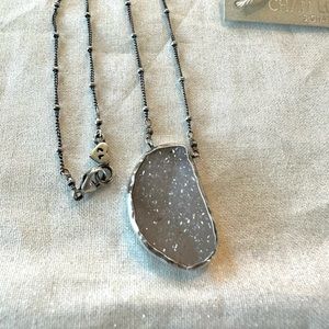 Chan Luu Druzy Quartz Necklace EUC